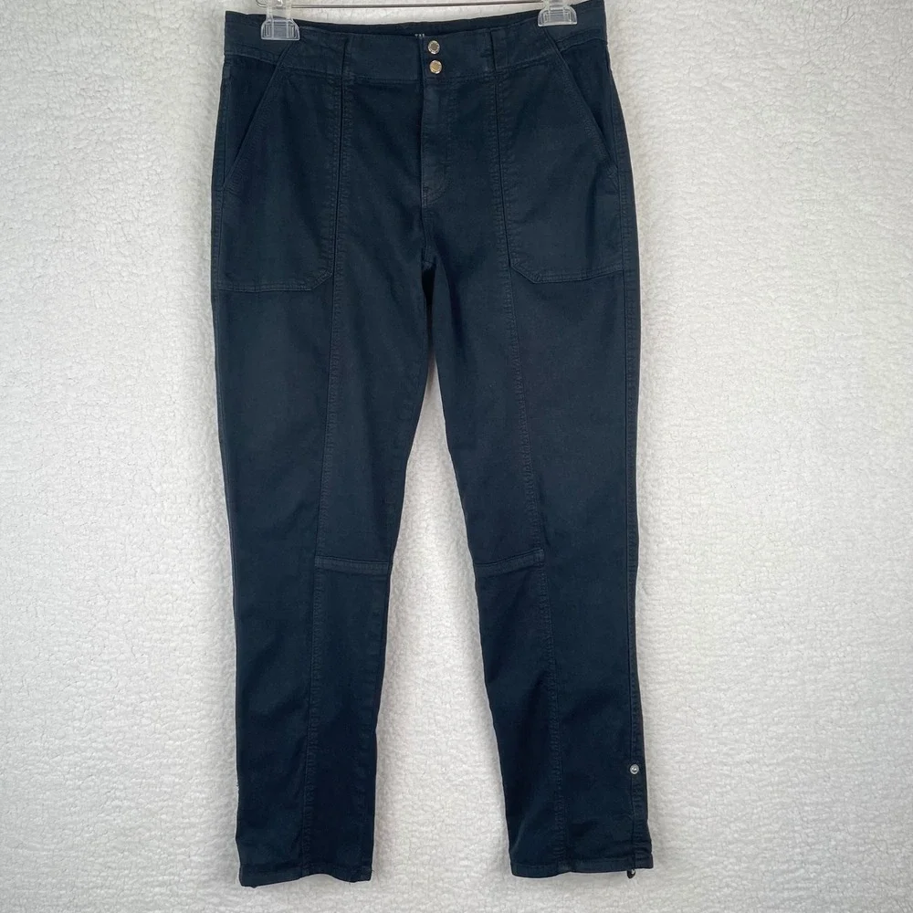 White House Black Market Pret-A-Pedi Slim Mid Rise Pants Navy  Size 6